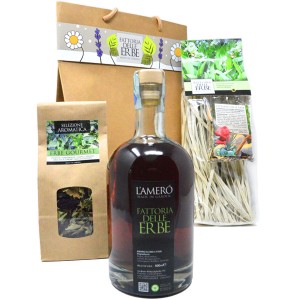 CONFEZIONE REGALO DEGUSTAZIONE -  Pasta, Erbe Gourmet, Amaro d'erbe